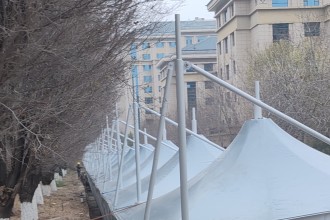 昌吉張拉膜車棚項(xiàng)目